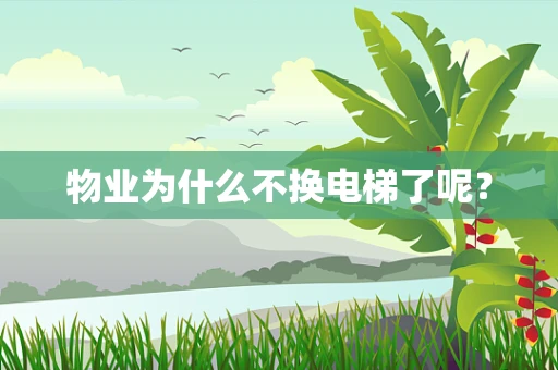 物业为什么不换电梯了呢？
