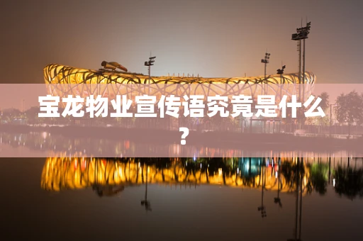 宝龙物业宣传语究竟是什么？