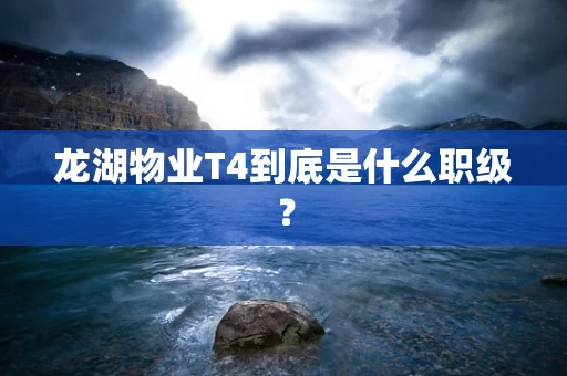 龙湖物业T4到底是什么职级？