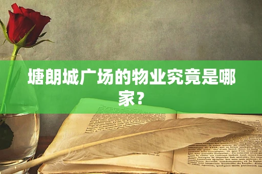 塘朗城广场的物业究竟是哪家？