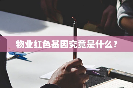 物业红色基因究竟是什么？