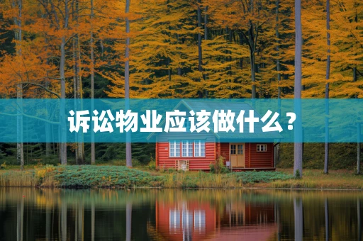 诉讼物业应该做什么？