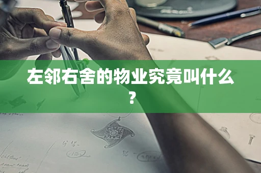 左邻右舍的物业究竟叫什么？