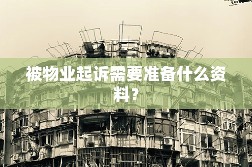 被物业起诉需要准备什么资料？