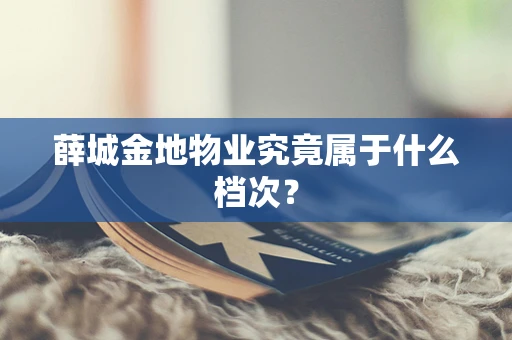 薛城金地物业究竟属于什么档次？