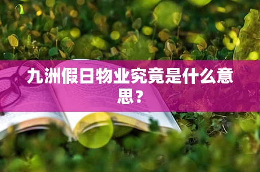 九洲假日物业究竟是什么意思？