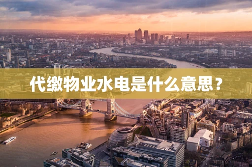 代缴物业水电是什么意思？