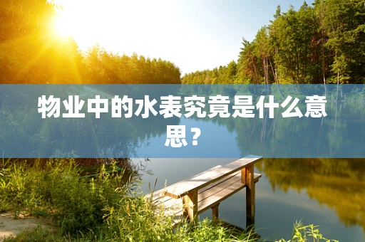 物业中的水表究竟是什么意思？
