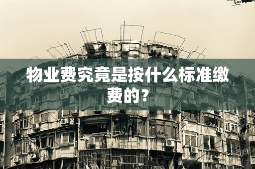物业费究竟是按什么标准缴费的？