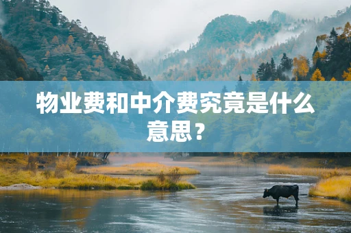 物业费和中介费究竟是什么意思？