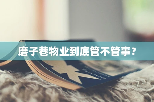 磨子巷物业到底管不管事？