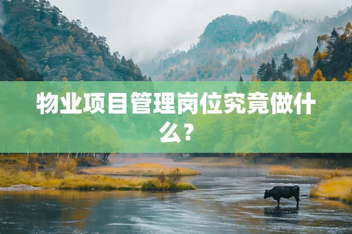 物业项目管理岗位究竟做什么？