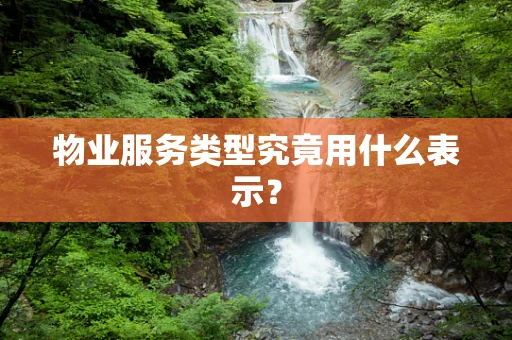 物业服务类型究竟用什么表示？