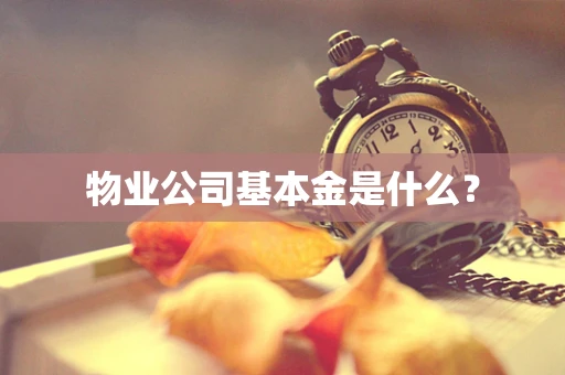 物业公司基本金是什么？
