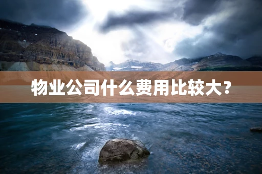 物业公司什么费用比较大？