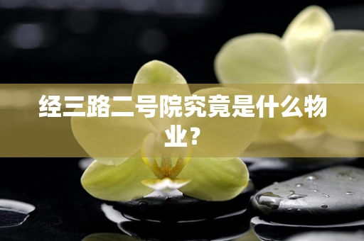 经三路二号院究竟是什么物业？