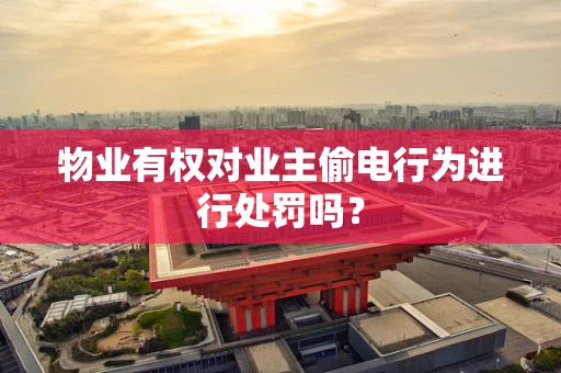 物业有权对业主偷电行为进行处罚吗？