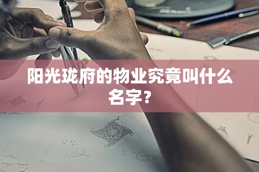 阳光珑府的物业究竟叫什么名字？