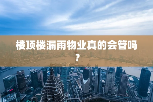 楼顶楼漏雨物业真的会管吗？