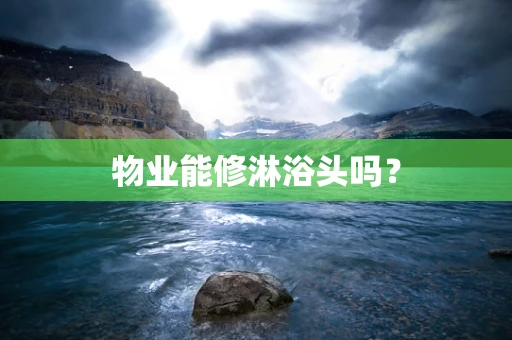 物业能修淋浴头吗？