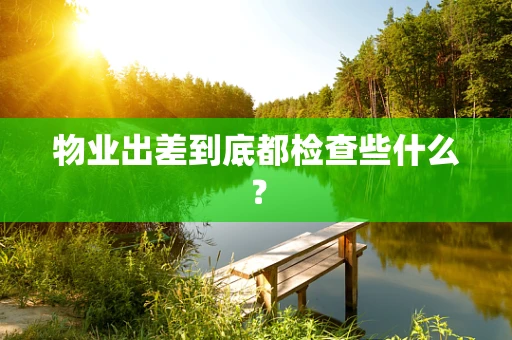 物业出差到底都检查些什么？