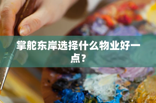 掌舵东岸选择什么物业好一点？