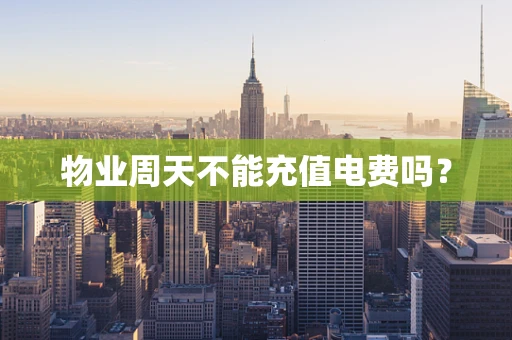 物业周天不能充值电费吗？