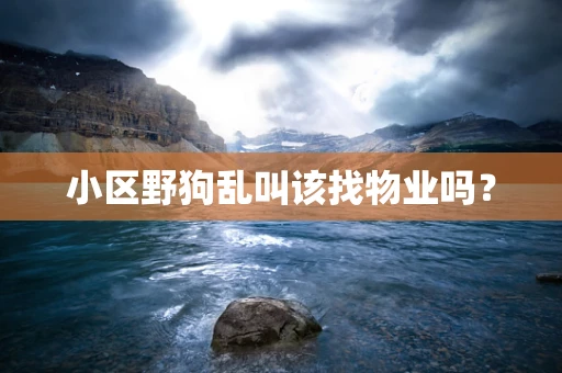 小区野狗乱叫该找物业吗？