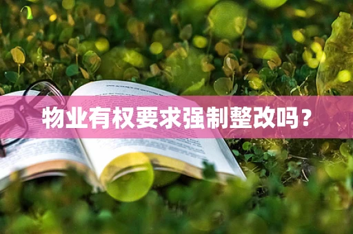 物业有权要求强制整改吗？