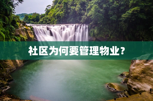 社区为何要管理物业？