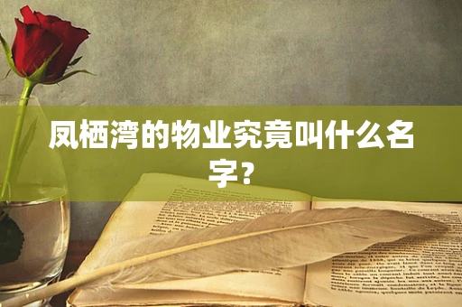 凤栖湾的物业究竟叫什么名字？