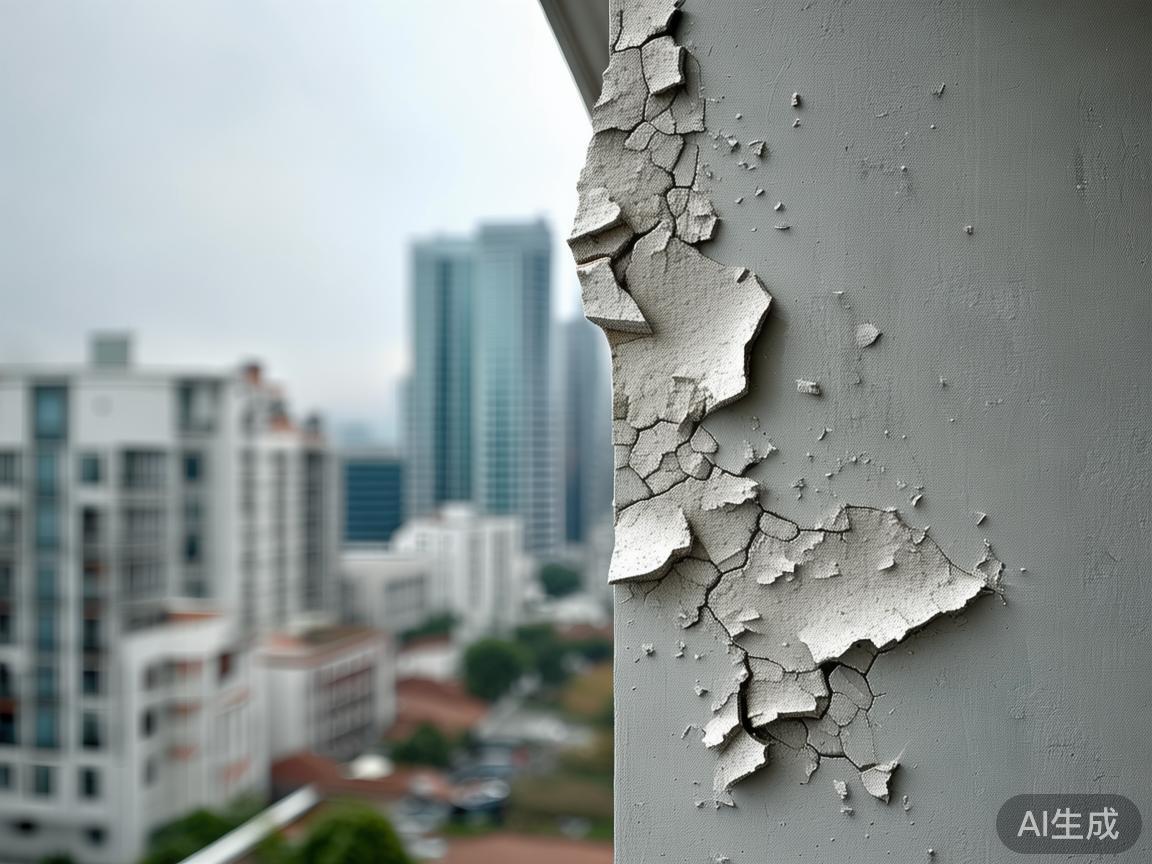 阳台墙皮掉落物业到底管不管？